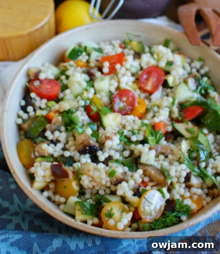 11 Incredible Eggplant Dishes 13 Mediterranean Grilled Vegetable Couscous Salad Side Dish with grilled zucchini, eggplant, and bell peppers