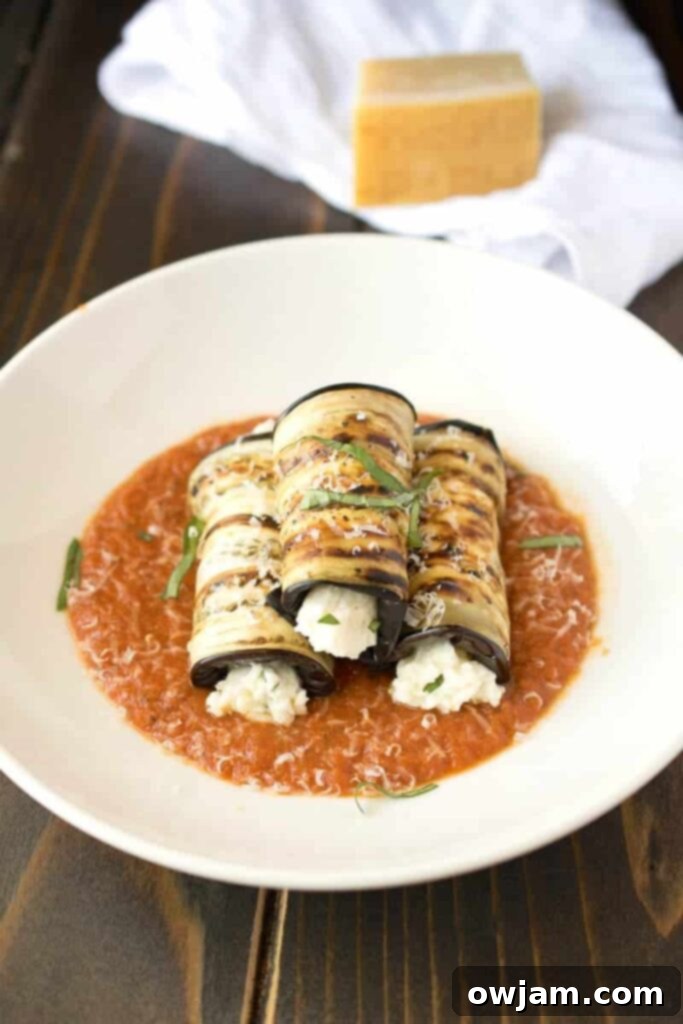 11 Incredible Eggplant Dishes 5 Grilled Eggplant Rollatini with ricotta and tomato sauce