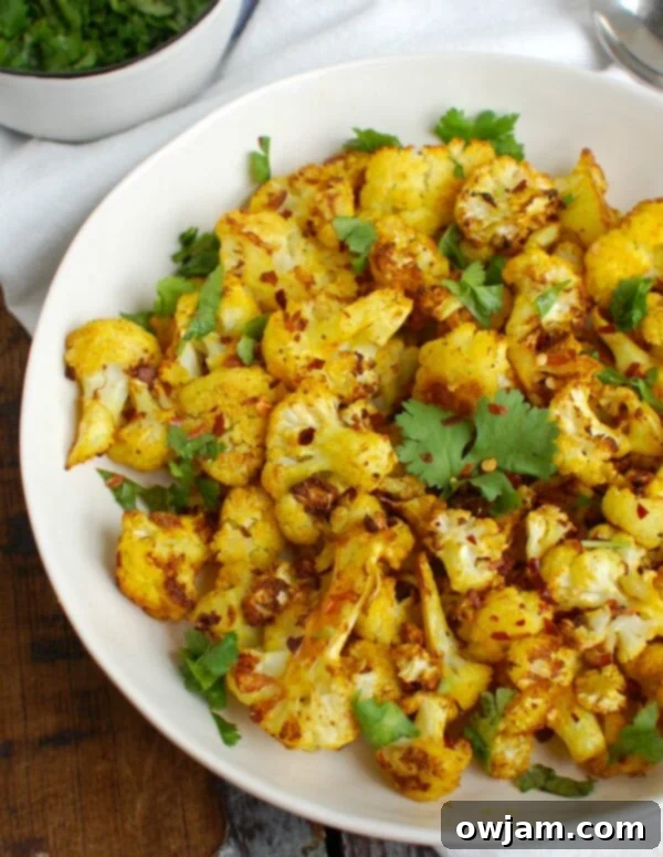 Golden Spiced Cauliflower 3 Turmeric Roasted Cauliflower White Dish