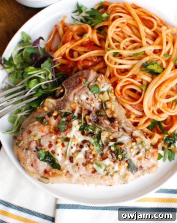 Effortless Italian Veal Chops 4 Easy Italian Style Veal Chops White Plate