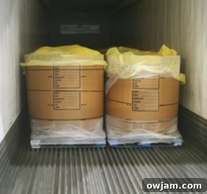 Pork bellies being unloaded from a truck
