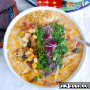 Fiesta Bean Pozole 6 Zesty Bean Pozole Soup with spoon