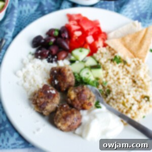 Greek Keftedes 7 Greek Meatballs with pita bread on the side