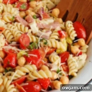 Classic Italian Pasta Salad with fresh ingredients and a zesty dressing