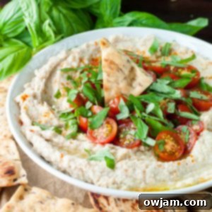 Tomato Basil Vegan White Bean Dip