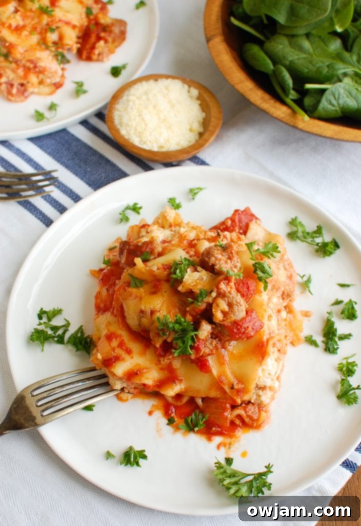 Slow Cooker Lasagna with Fork