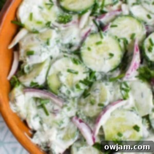 Velvety Cool Cucumber Salad 6 Creamy Cucumber Salad Recipe image