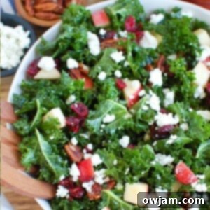 Vibrant Kale Cranberry Salad 6 img 31042 9