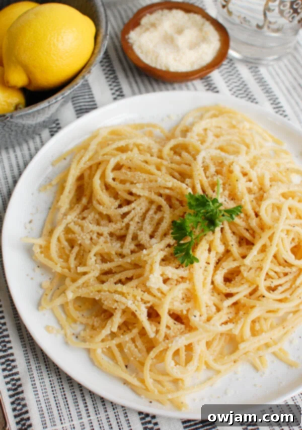 Sunshine Lemon Pasta 3 Lemon Pasta with parsley