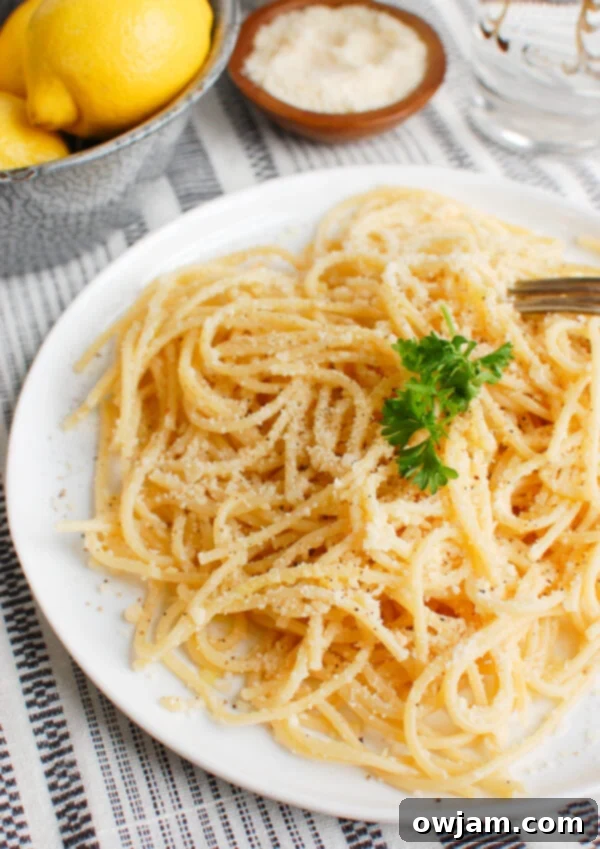 Sunshine Lemon Pasta 5 Lemon Pasta with Fork