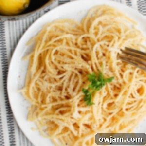 Sunshine Lemon Pasta 7 Lemon Pasta Above with Fork