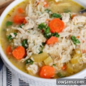 Comforting Crock Pot Chicken and Rice Soup 6 Crock Pot Chicken and Rice Soup 1200 x 1200