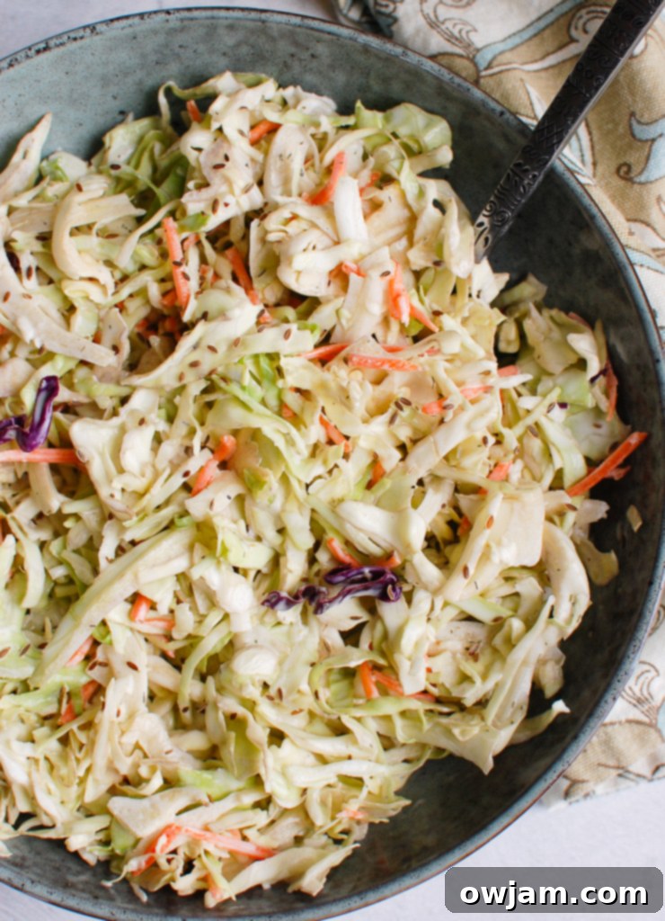 Creamy Coleslaw Recipe in bowl