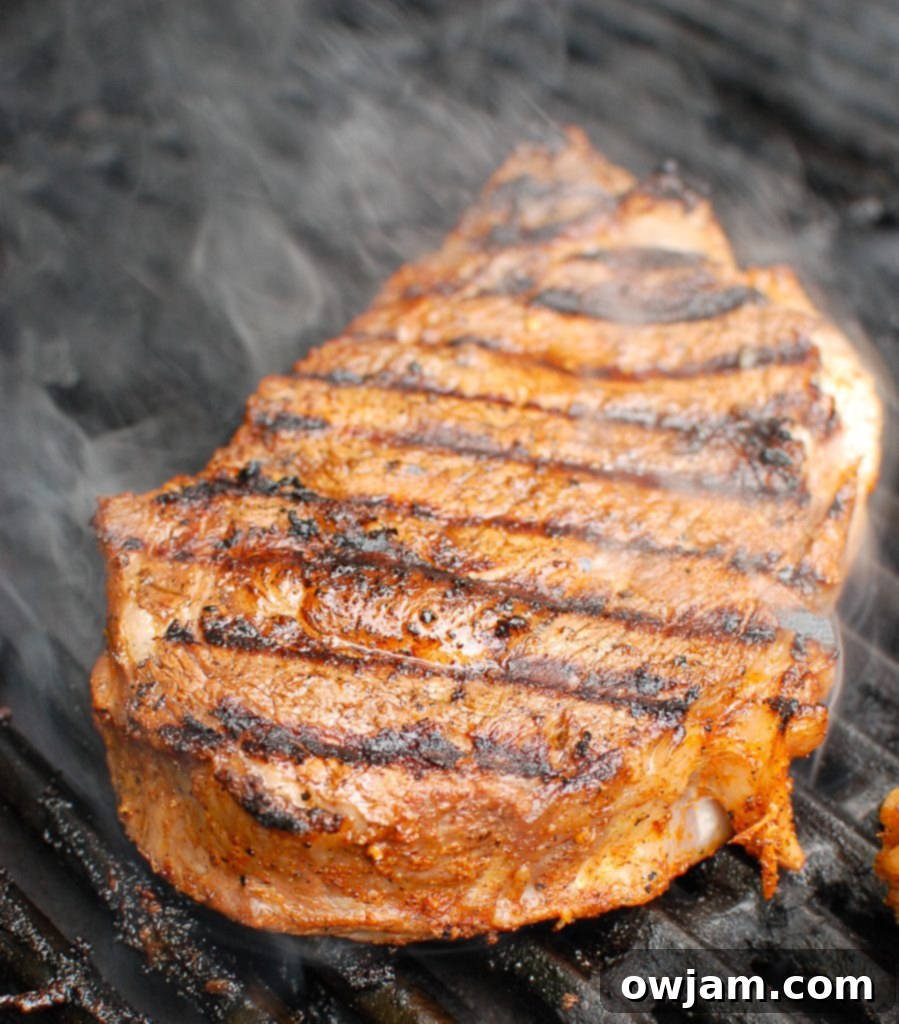Grilled Ribeye Steak on Grill 