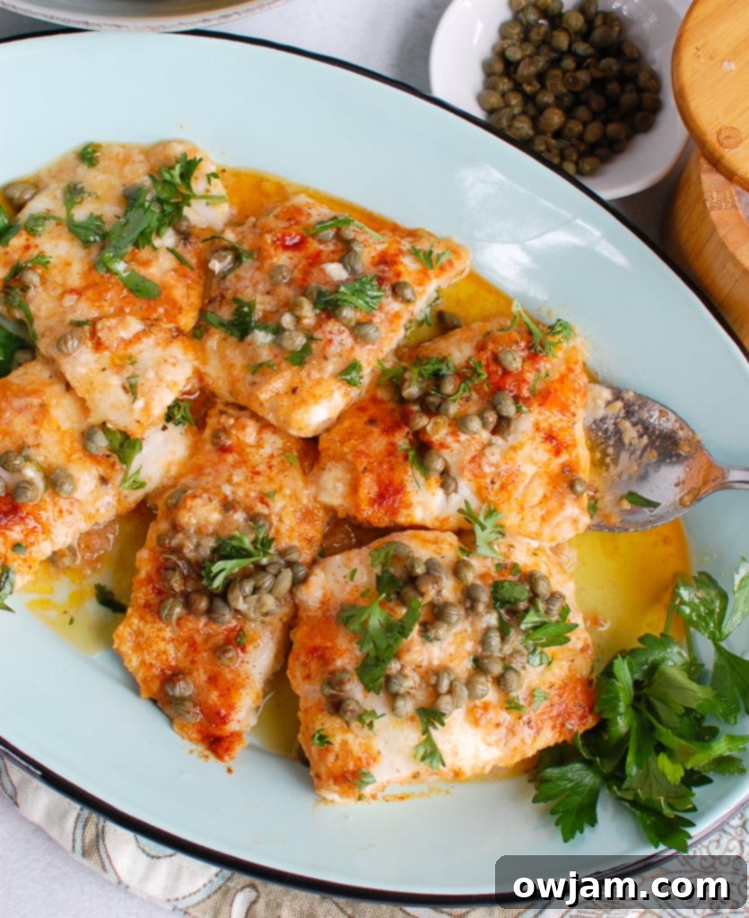 Lemon-Kissed Baked Cod 3 Baked Cod with Lemon Above shot