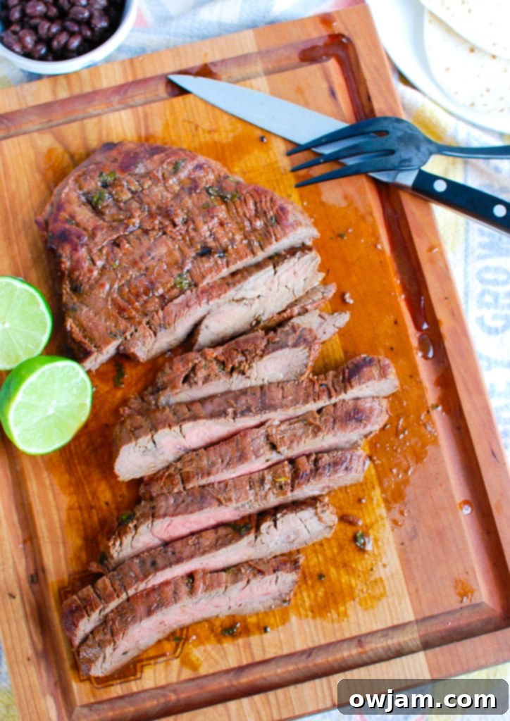 Ultimate Grilled Carne Asada 5 Grilled Carne Asada on cutting board