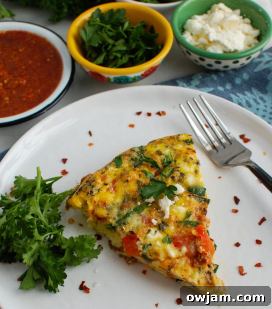 Spiced Moroccan Frittata 4 Mediterranean Frittata garnished with fresh parsley and green onions