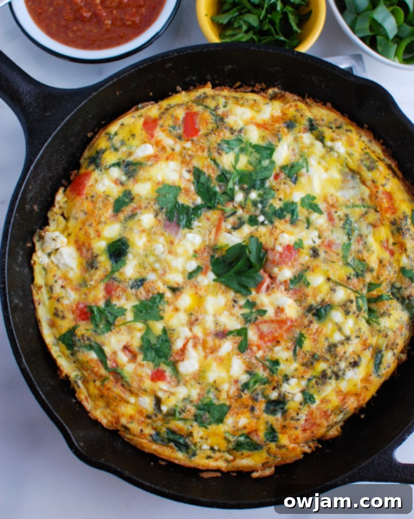 Spiced Moroccan Frittata 5 Moroccan Frittata ready to be sliced and served