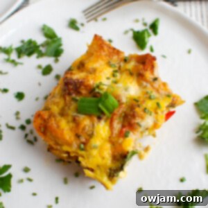 Egg Sausage Casserole with green onion