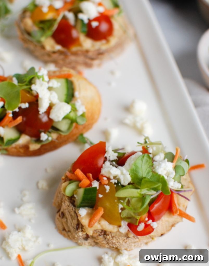 Sun-Kissed Crostini Bites 6 Mediterranean Crostini with tomatoes
