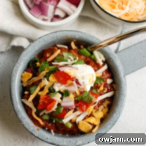 Rich & Robust Beef Chili 7 Beef Chili Recipe with spoon