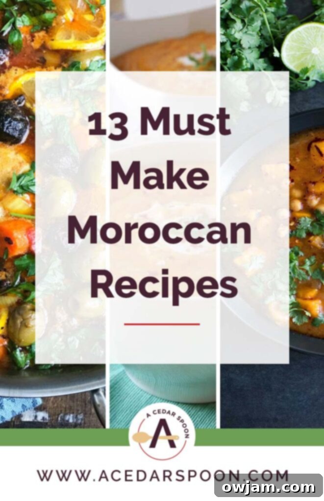 13 Irresistible Moroccan Recipes 2 A vibrant spread of traditional Moroccan dishes, showcasing various tagines, couscous, mint tea, and fresh ingredients, symbolizing the rich diversity of Moroccan cuisine.
