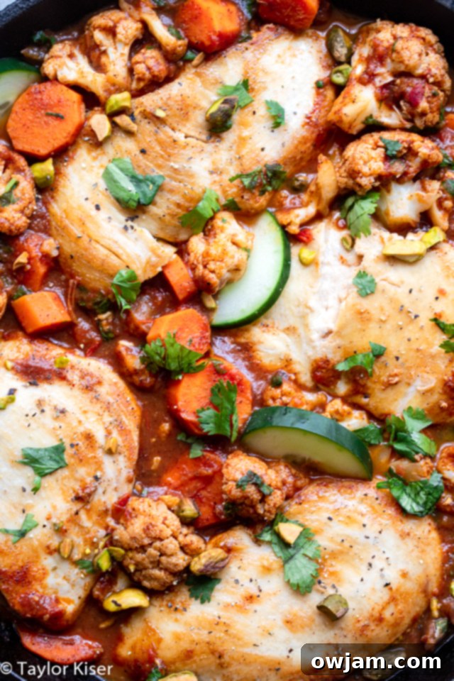 Easy Moroccan Chicken Skillet, a quick weeknight meal