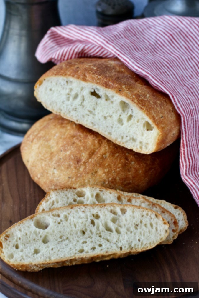 Stacked No Knead Ksra, Moroccan flatbread