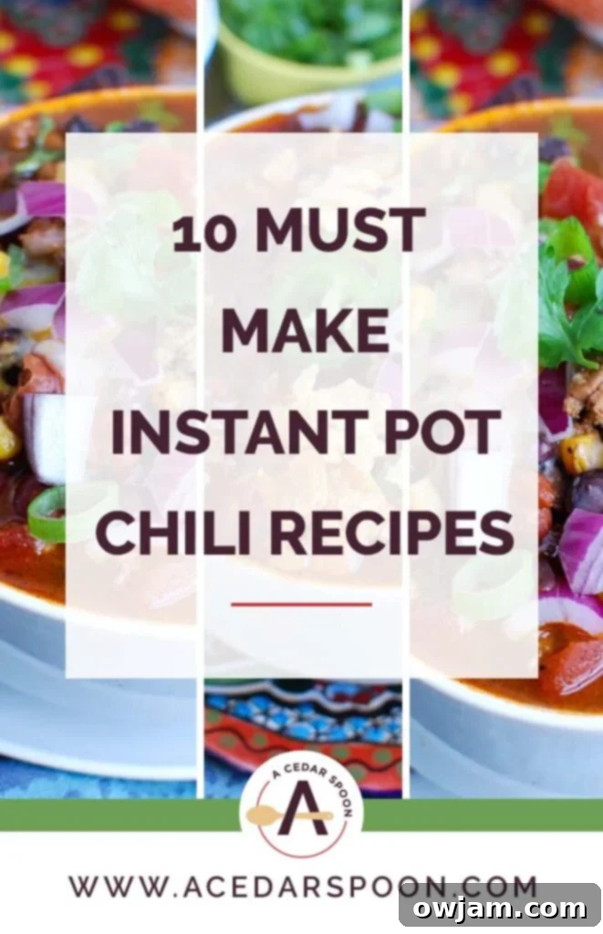 The Only Instant Pot Chili Recipes You'll Ever Need 2 A vibrant bowl of Instant Pot chili, garnished with fresh cilantro, ready to be enjoyed. Perfect for tailgating or a cozy dinner.