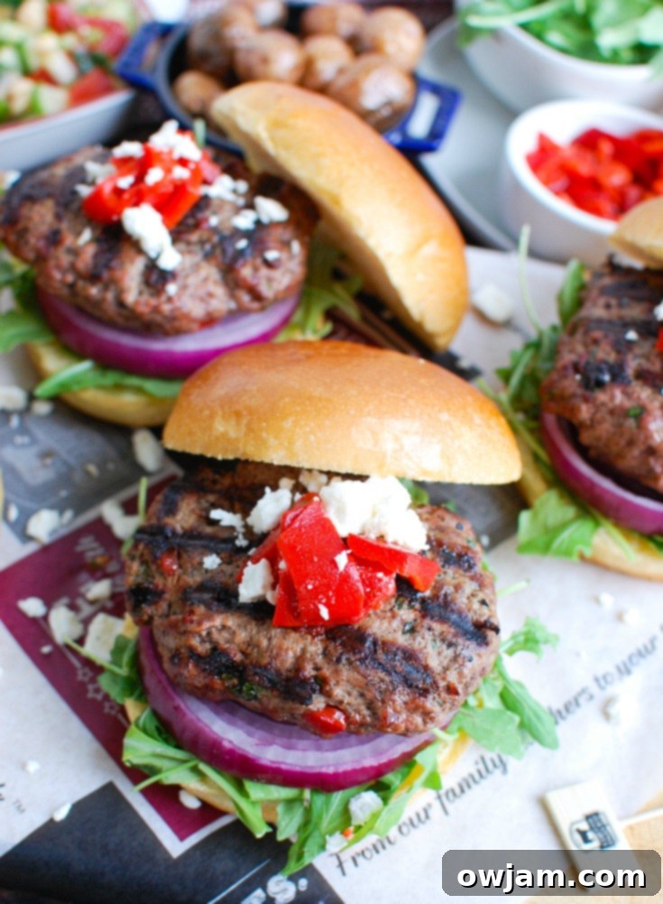 Easy Mediterranean Hamburgers