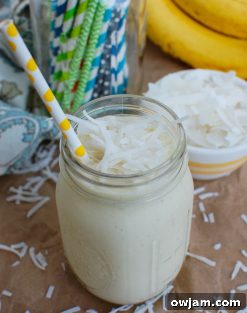 Pineapple Refresher 3 Pineapple Smoothie with shredded coconut