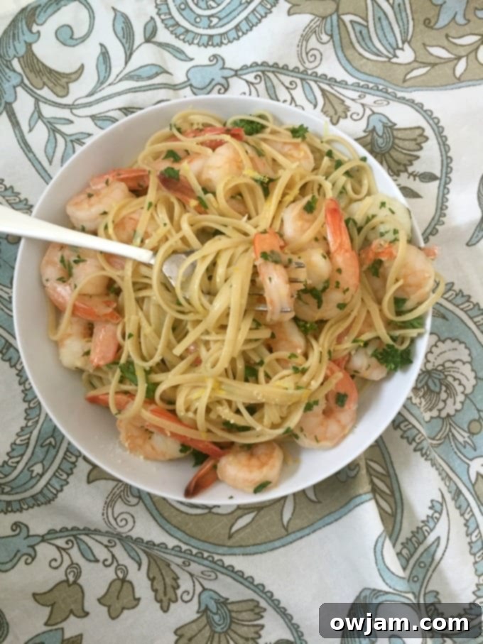 15 Minute Shrimp Linguine With Lemon Garlic Butter Sauce