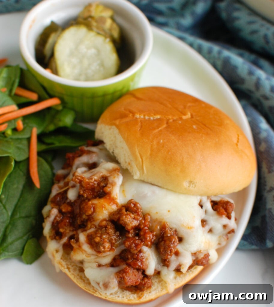 Quick and Easy Sloppy Joes 2 How to Make Sloppy Joes on white plate
