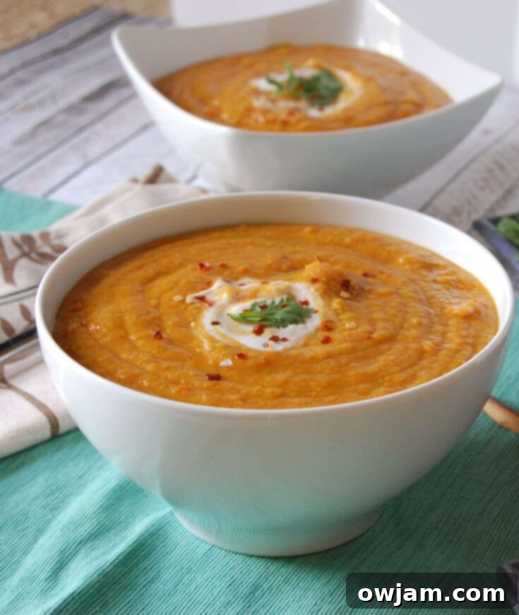 Moroccan Carrot Red Lentil Soup