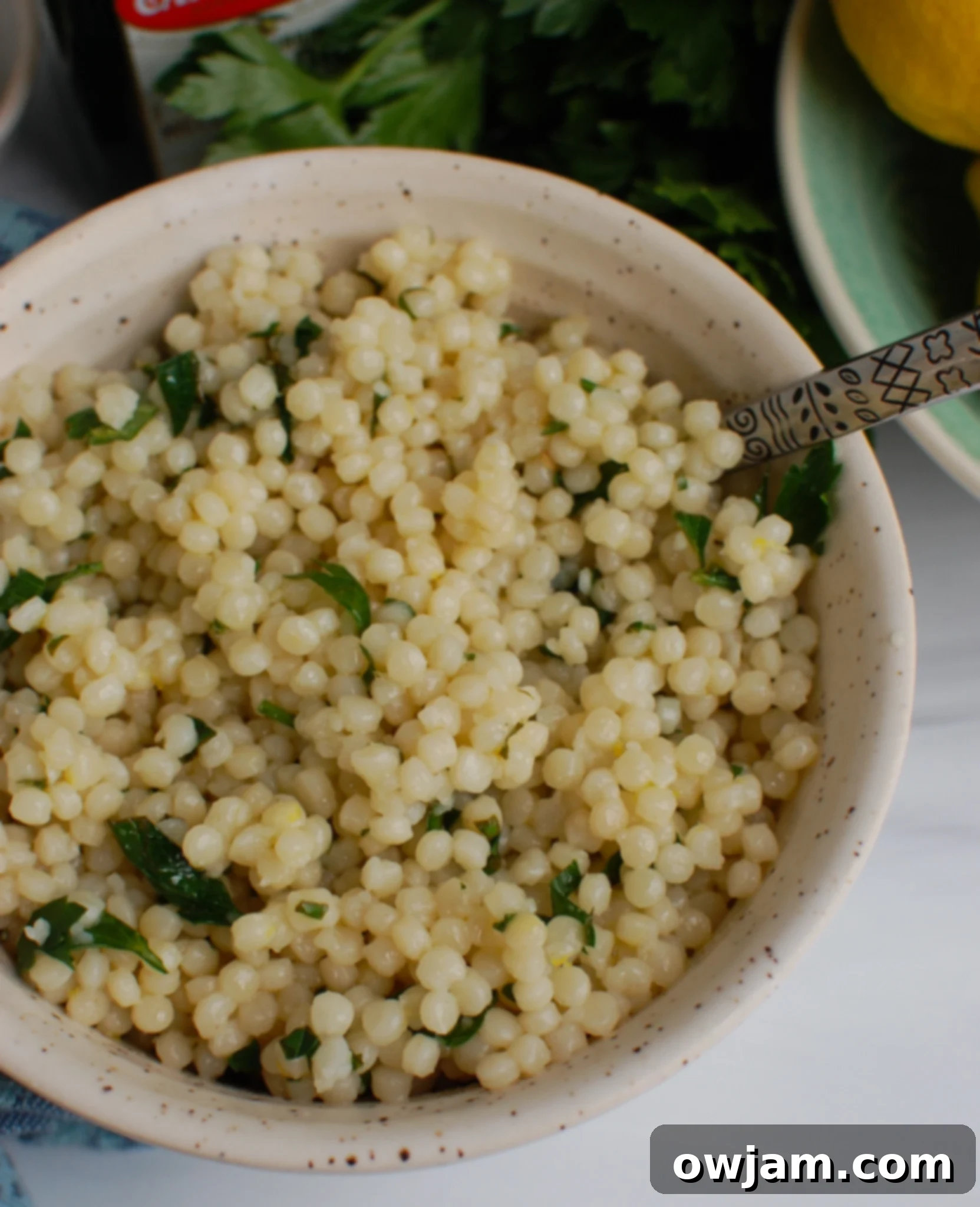 Zesty Lemon Pearl Couscous Delights 5 Lemon Pearl Couscous Recipe with lemon.