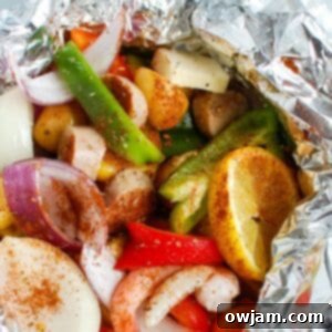 Surf and Turf Foil Delight 6 Sausage and Shrimp Foil Packets image 1200