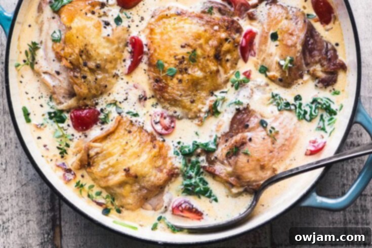 Creamy Tuscan Chicken Thighs