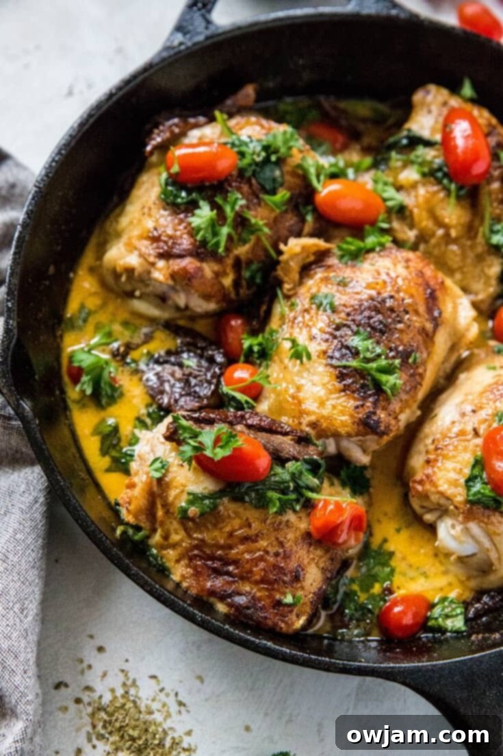 One Pot Creamy Tuscan Chicken (Paleo, Keto, Whole30)