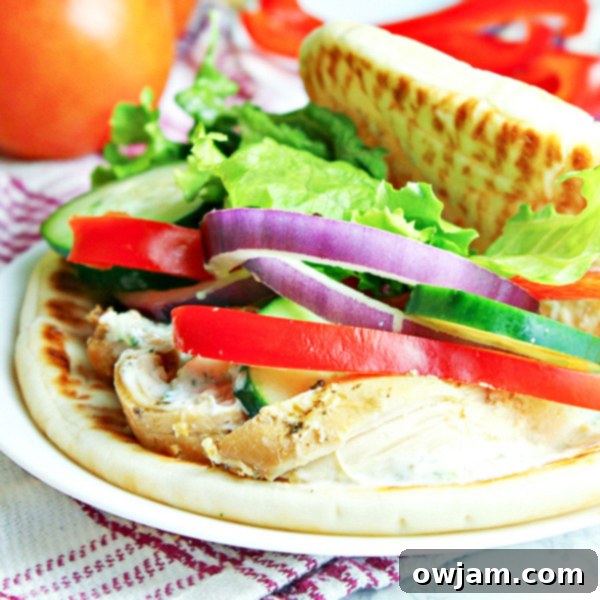 Slow Cooker Greek Chicken Gyros Recipe