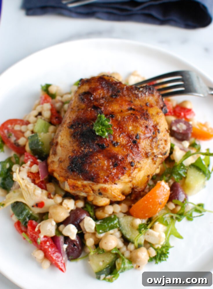 Grilled Chicken Thighs with Greek Marinade