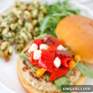 Zesty Greek Chicken Burgers 6 Greek Chicken Burgers on bun
