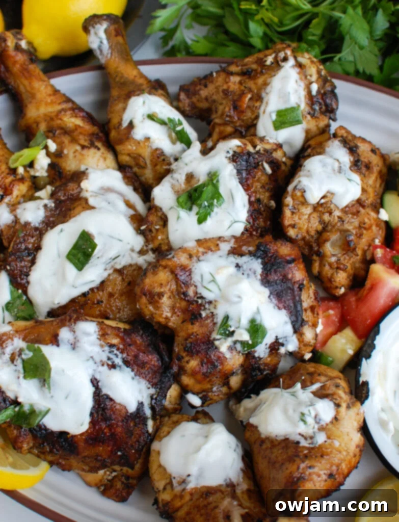 Greek Marinated Chicken with Tzatziki with yogurt 