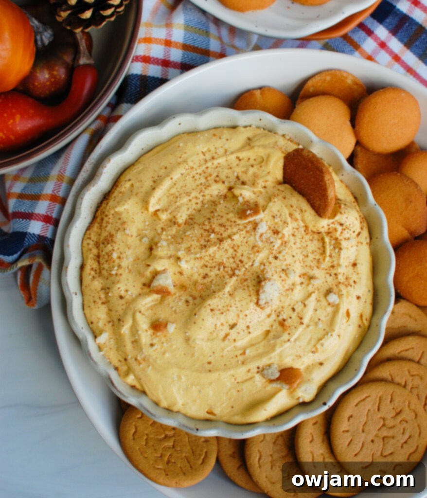 Pumpkin Dip served with graham crackers
