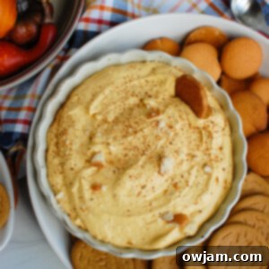 Delicious Pumpkin Dip ready to serve