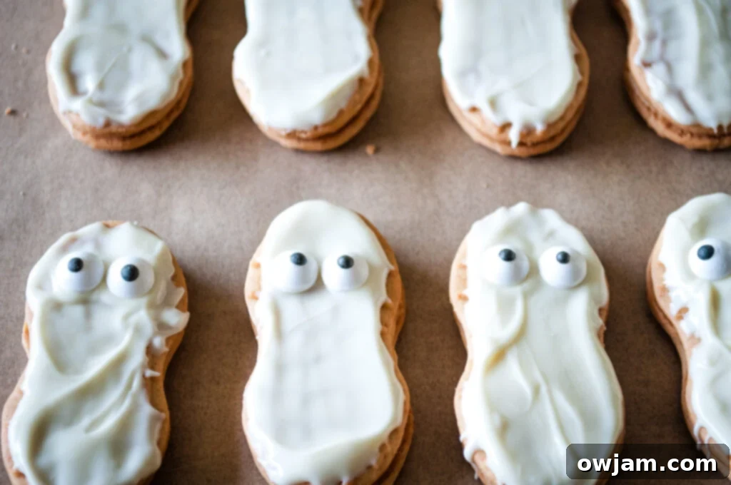 Spooky Bandaged Bites 6 Mummy Cookies with eyes