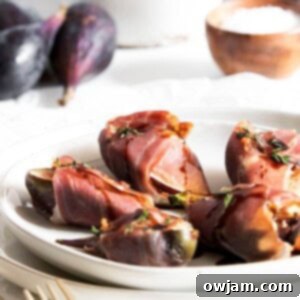 Prosciutto Wrapped Fig Goat Cheese Delights 8 Goat Cheese Figs Wrapped in Prosciutto on a serving board