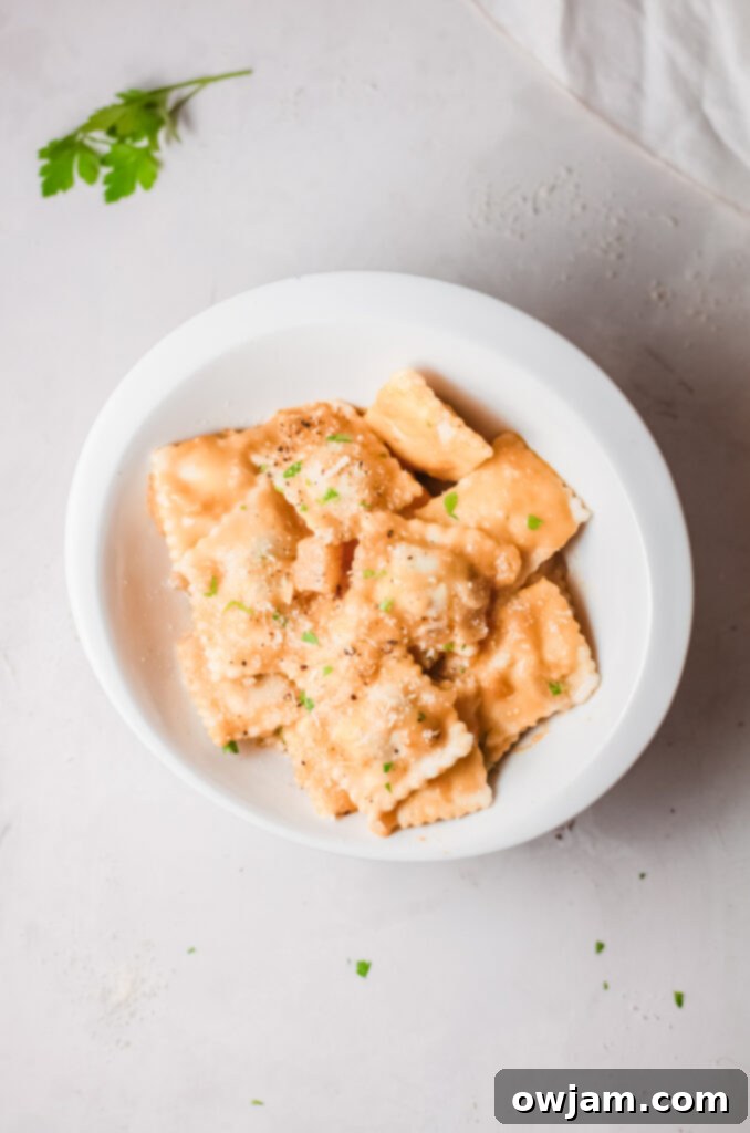 Pumpkin Ravioli with Parmesan cheese 