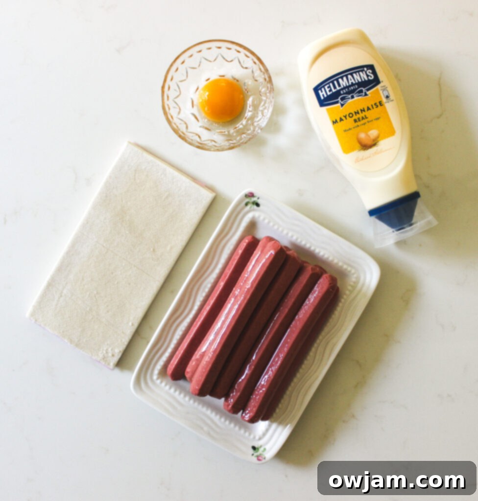 Mummy Hot Dogs ingredients 