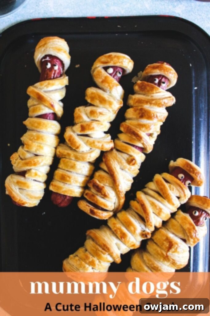 Mummy Hot Dogs with Logo