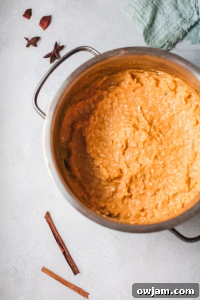 Easy Pumpkin Oatmeal in big pot